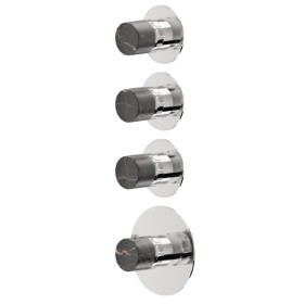 4 ways out concealed thermostatic multifunction selectors. 3/4” connections. External part - finish Chrome