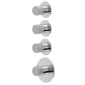 3 ways out concealed thermostatic multifunction selectors. 3/4” connections. External part - finish Chrome