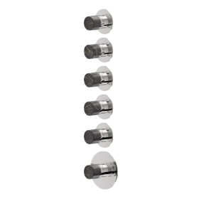 5 ways out concealed thermostatic multifunction selectors. 3/4” connections. External part - finish Chrome