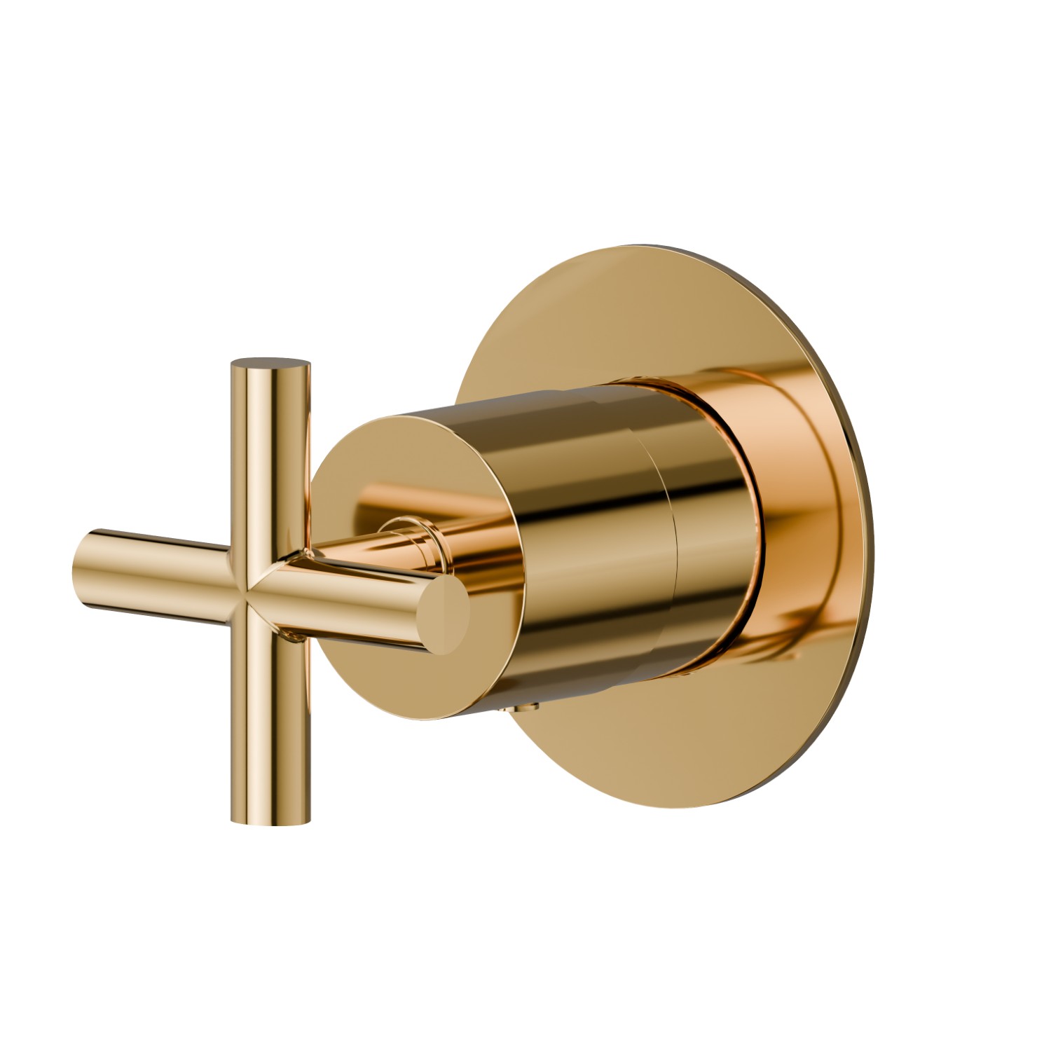 Stop valve. Ø70. External part - finish PVD Glossy Gold