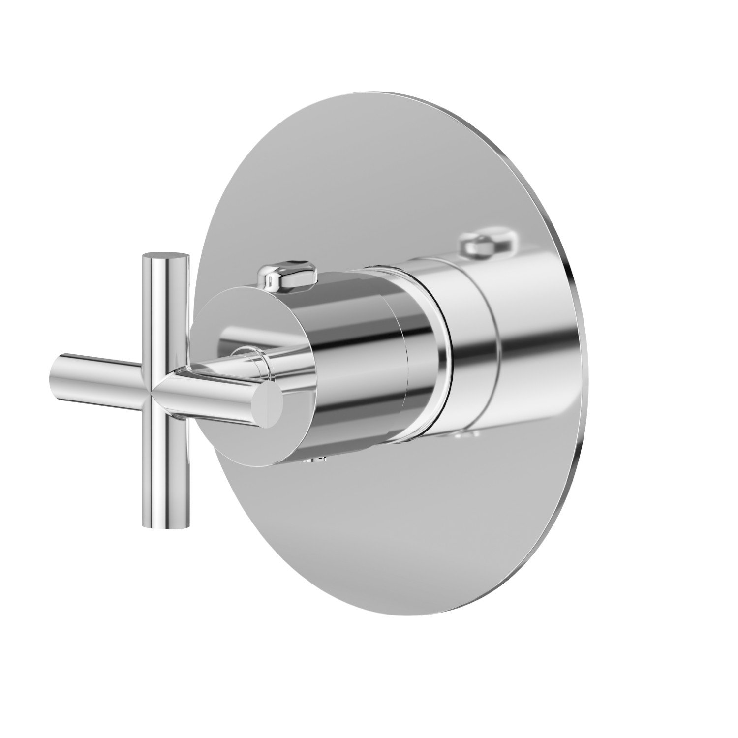 Thermostatic concealed mixer, to combine with a stop valve. External part - finish Chrome