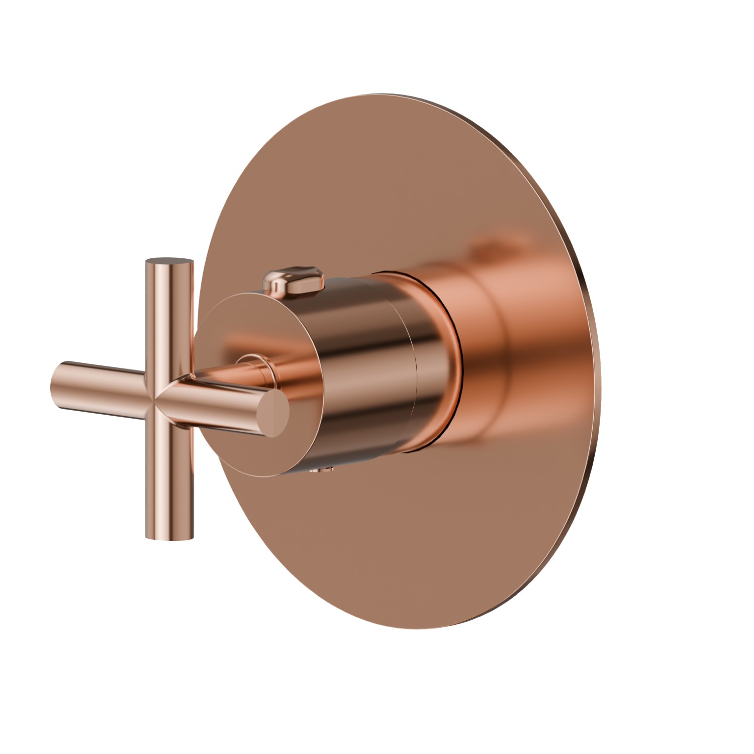 Thermostatic concealed mixer, to combine with a stop valve. External part - finish PVD Copper Bronze