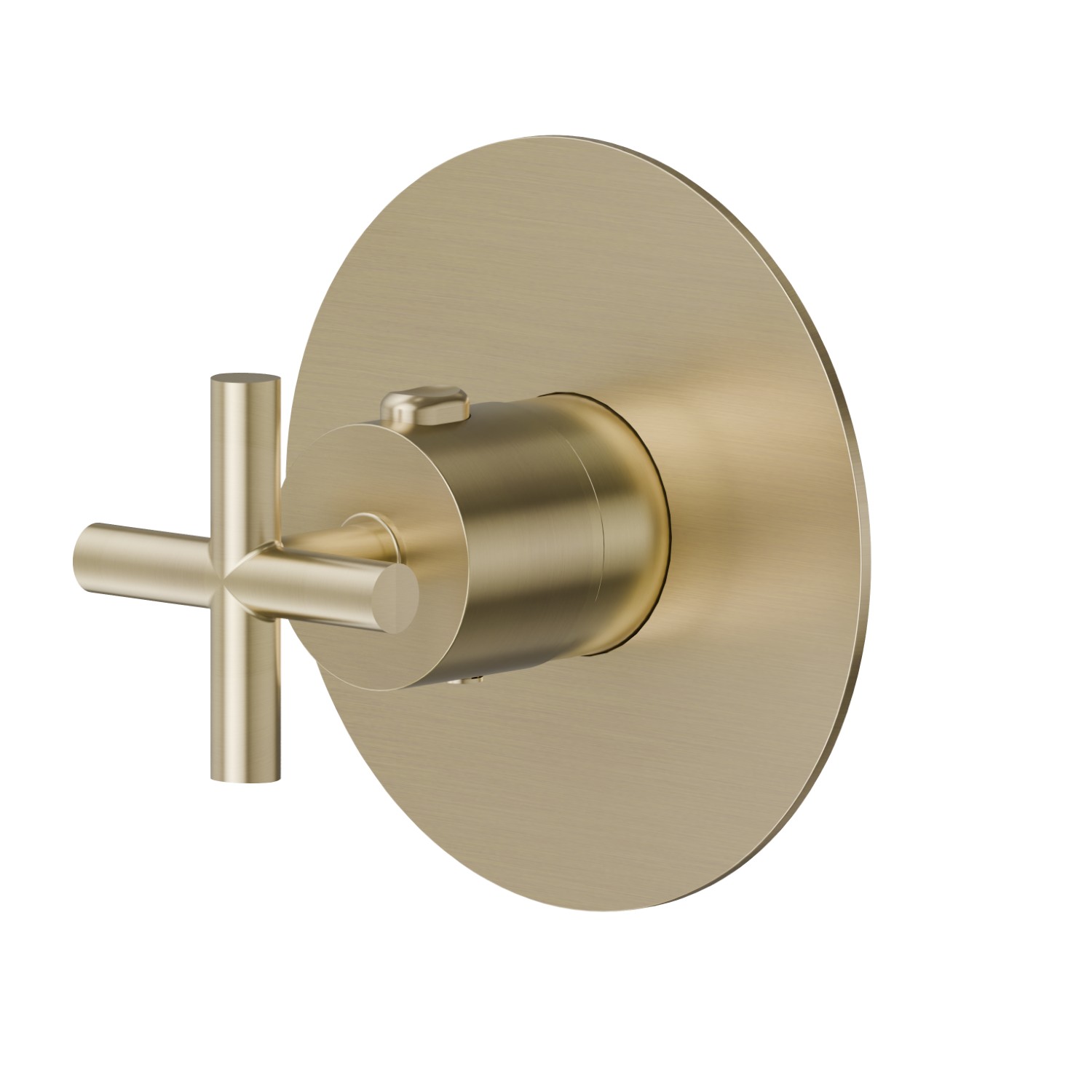 Thermostatischer einbaumischer, kombinierbar mit absperrventil - oberfläche PVD  Pale Gold gebürstet