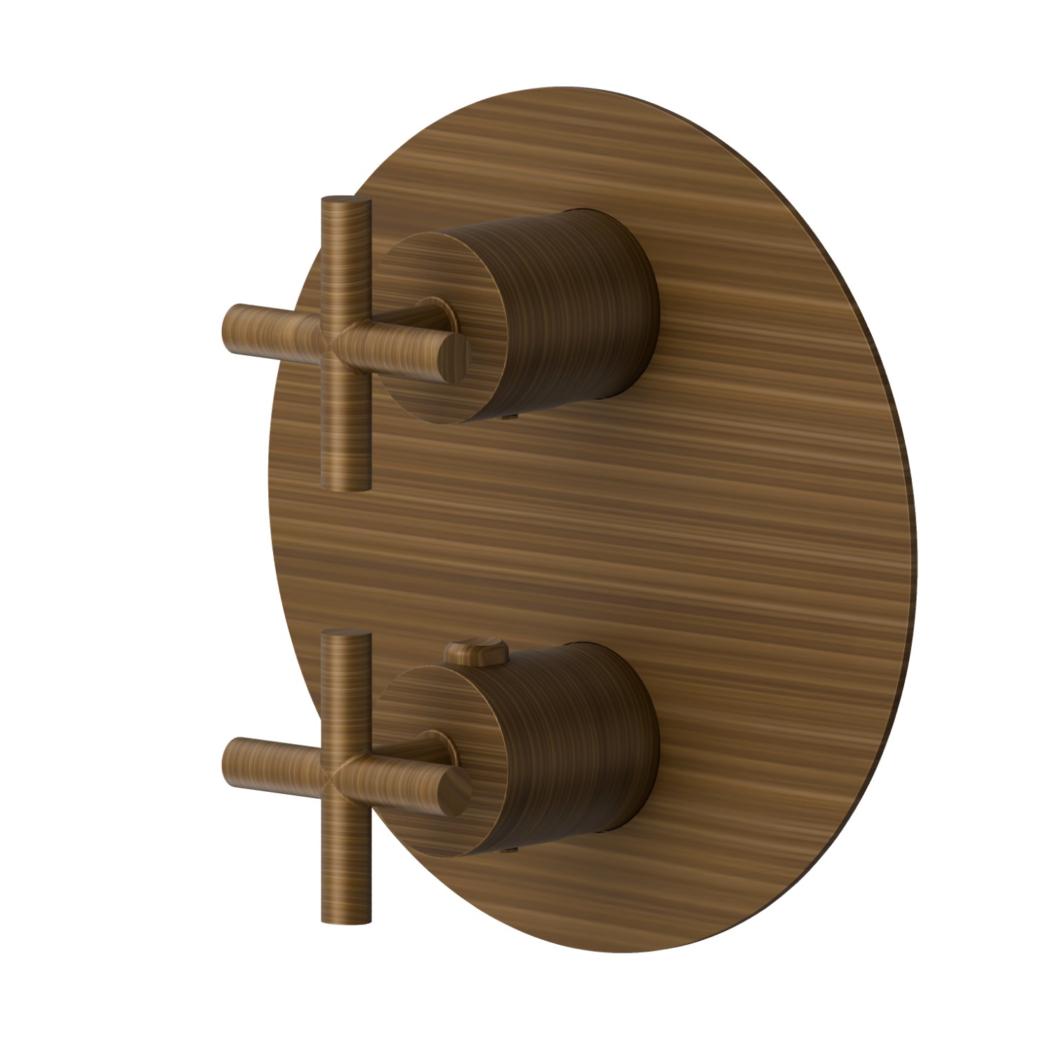 Mitigeur thermostatique à encastrer, avec commande pour le réglage de la température et inverseur 2 sorties - finition Groove Bronze
