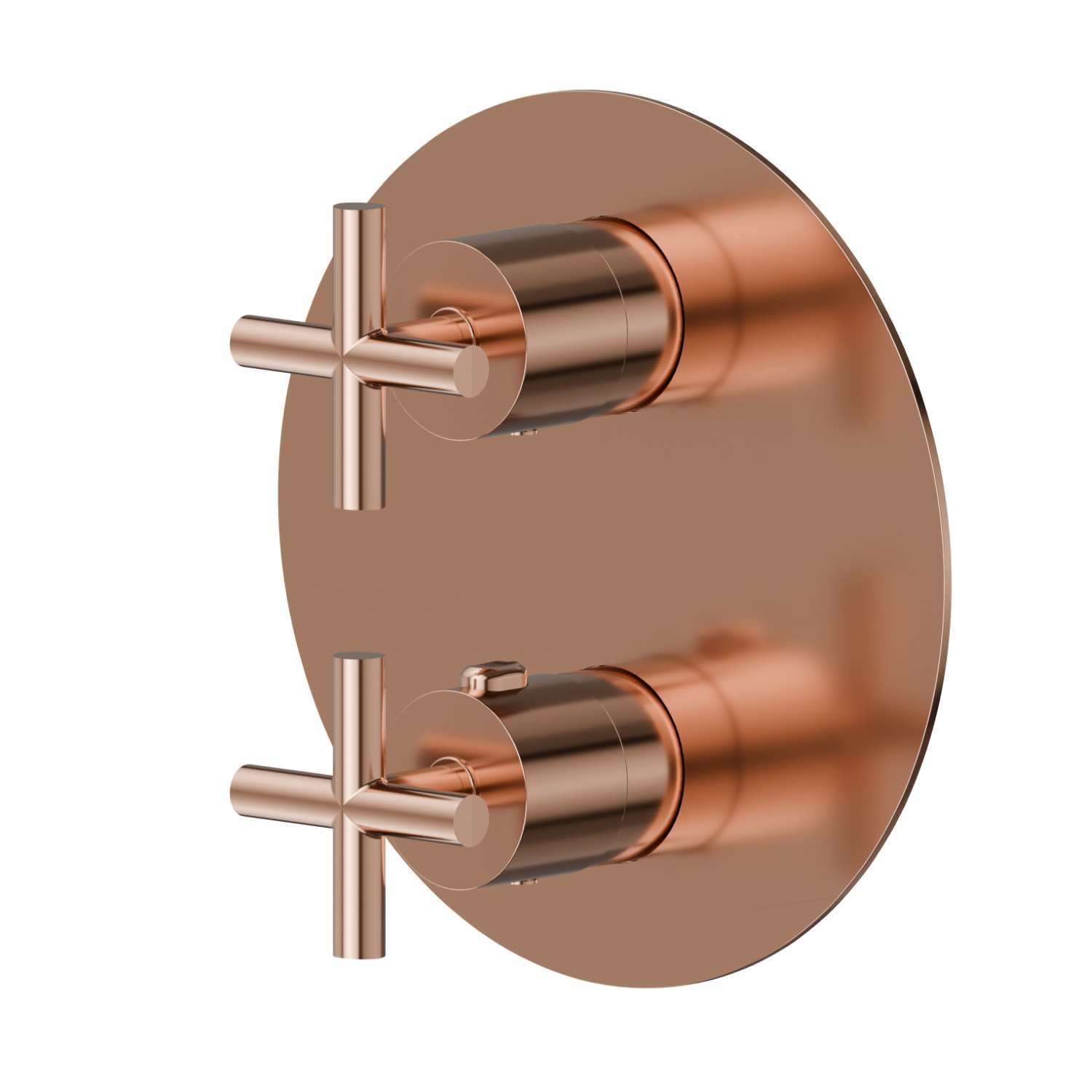 Thermostatischer einbaumischer, mit bedienung für temperaturregelung und 2-wege umstellung - oberfläche PVD Copper Bronze