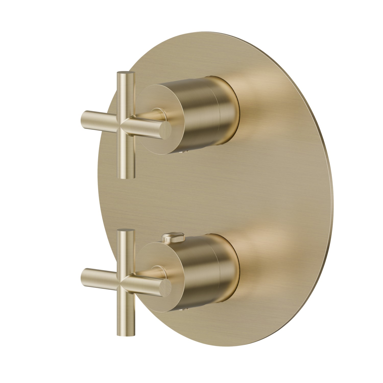 Mitigeur thermostatique à encastrer, avec commande pour le réglage de la température et inverseur 2 sorties - finition PVD Brushed Pale Gold