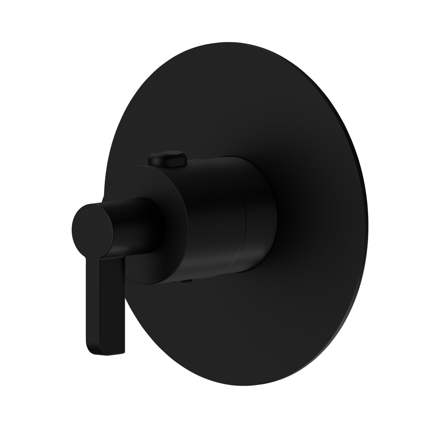 Thermostatischer einbaumischer, kombinierbar mit absperrventil. Ø110 - oberfläche  Schwarz matt