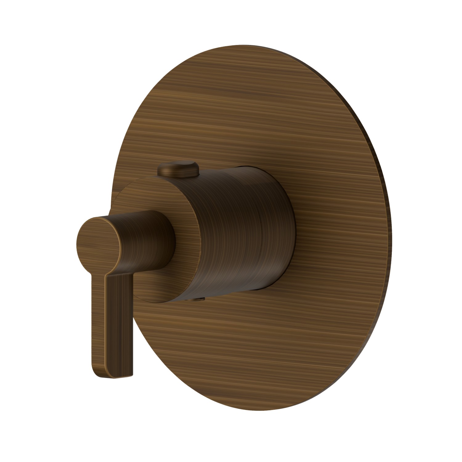 Thermostatischer einbaumischer, kombinierbar mit absperrventil. Ø110 - oberfläche Groove Bronze