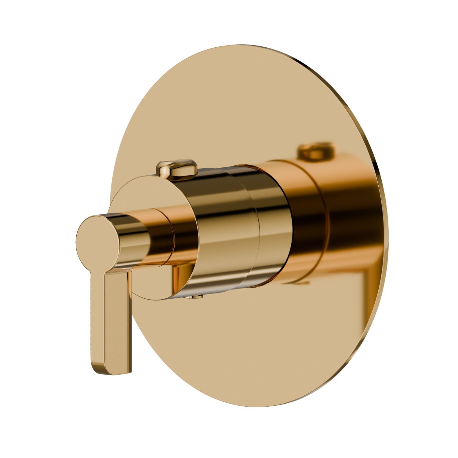 Thermostatic concealed mixer, to combine with a stop valve. External part. Ø110 - finish PVD Glossy Gold