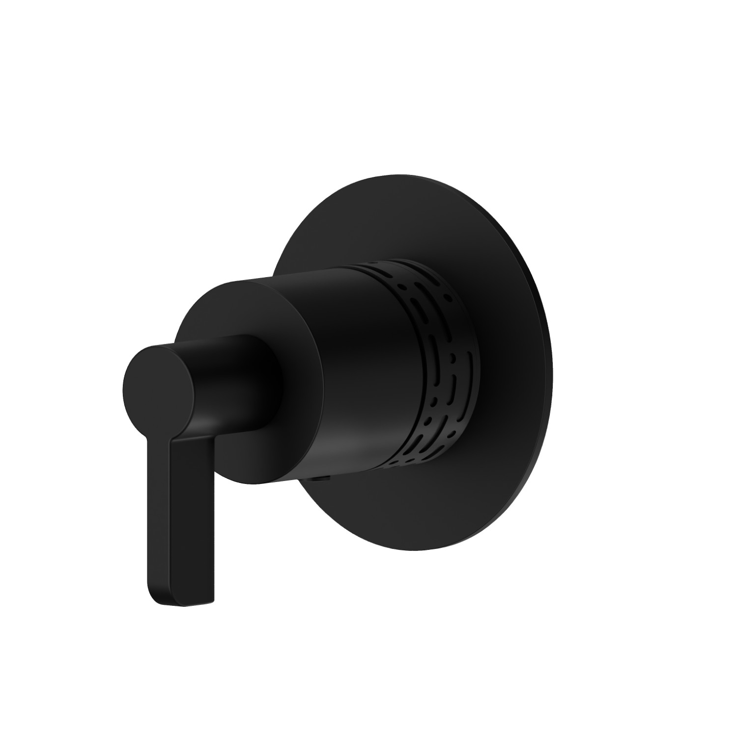 Thermostatischer einbaumischer, kombinierbar mit absperrventil. Ø70. Außenteil.LUXURY - oberfläche  Schwarz matt