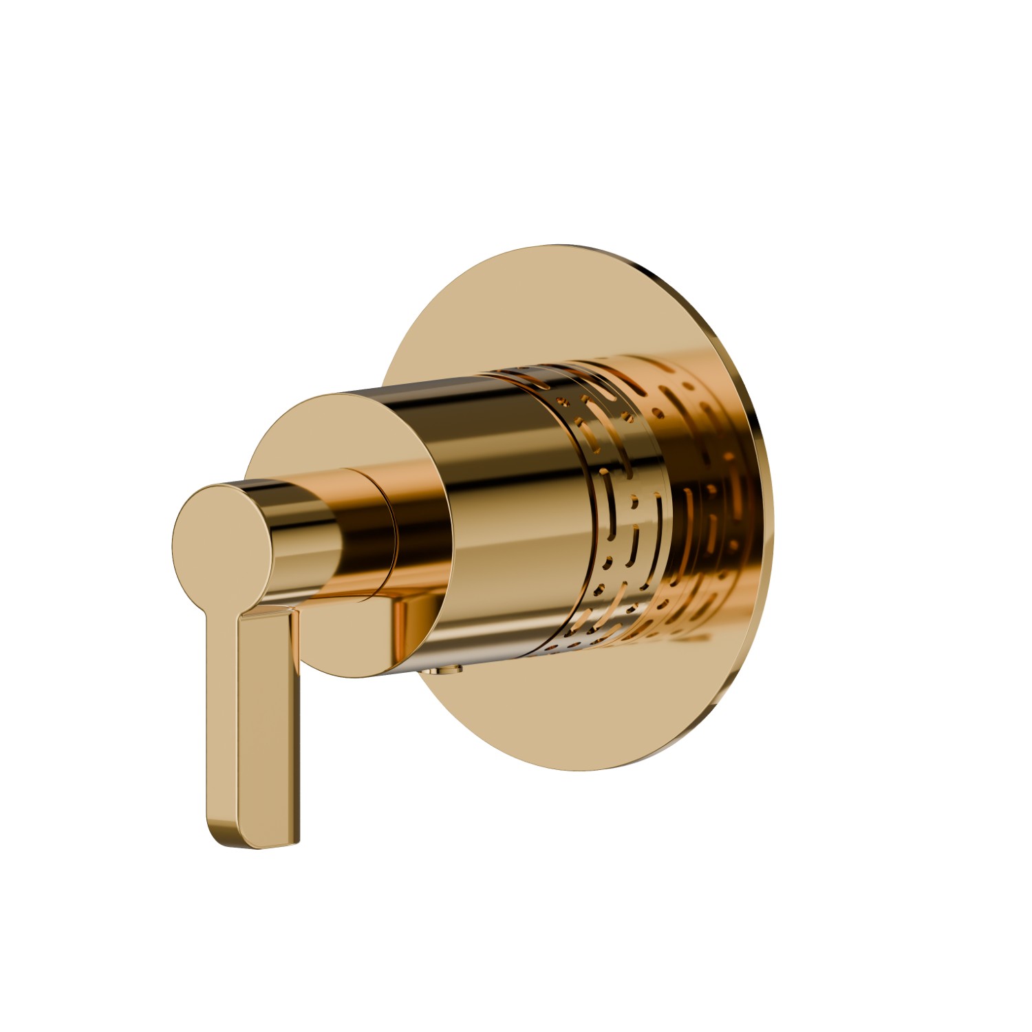 Stop valve. External part. Ø70. LUXURY - finish PVD Glossy Gold
