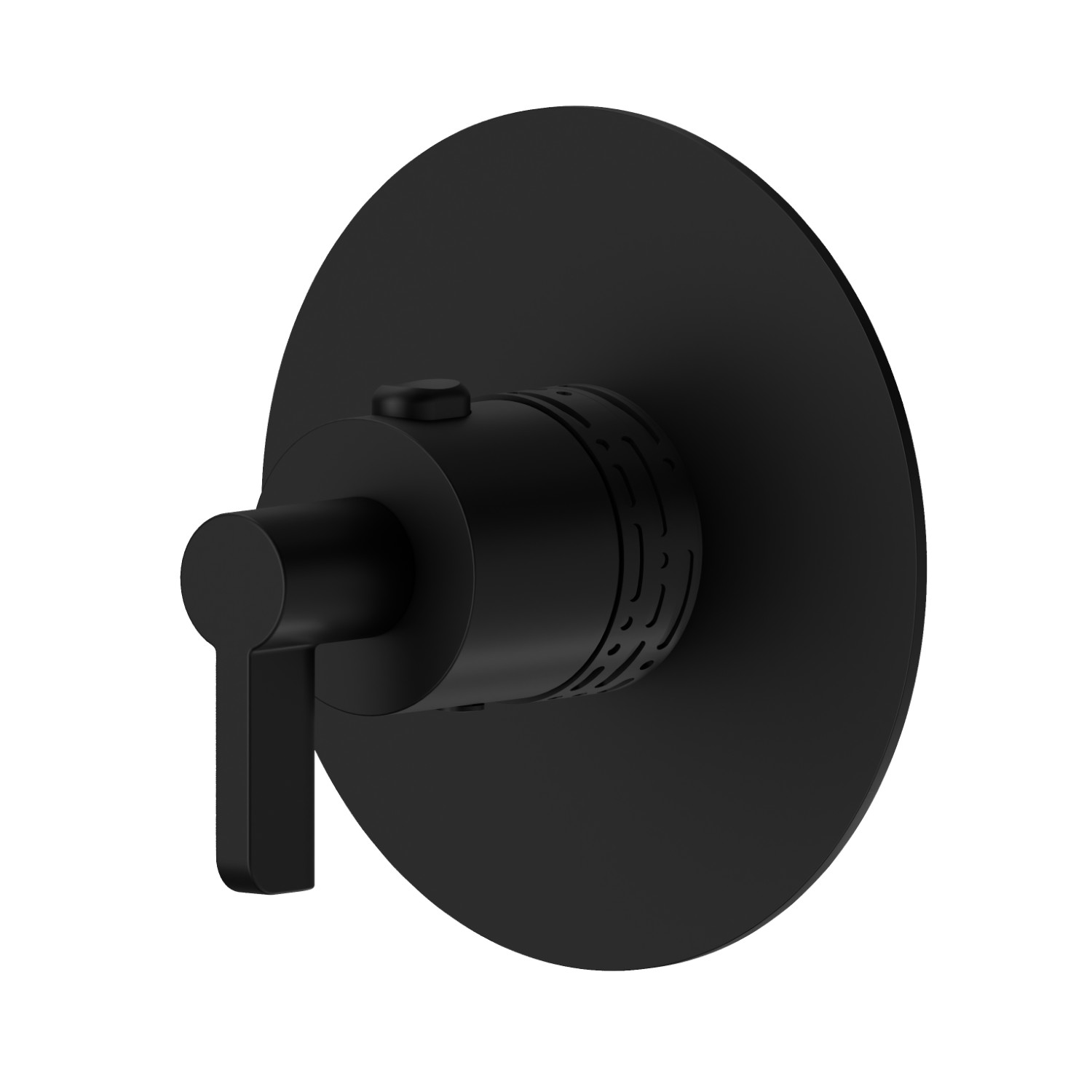 Mitigeur thermostatique une sortie avec robinet d’arrêt. Ø110. LUXURY - finition Matt Black