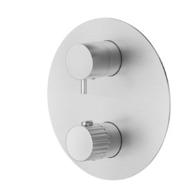 Concealed thermostatic mixer - finish Stainless Steel