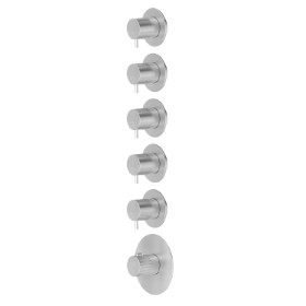 5 ways out concealed thermostatic multifunction selectors - finish Stainless Steel