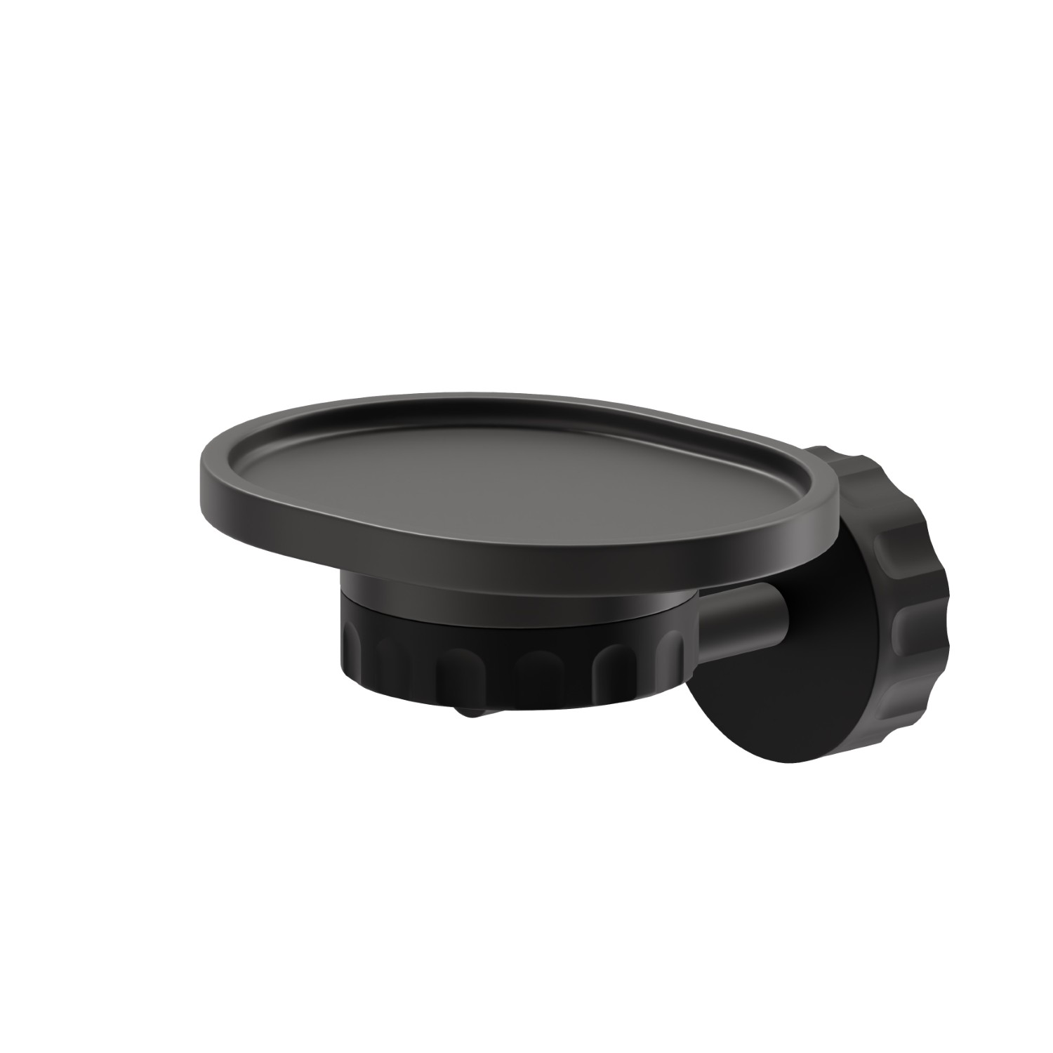 Wall-mounted soap dish. Black resin - finish Matt Black