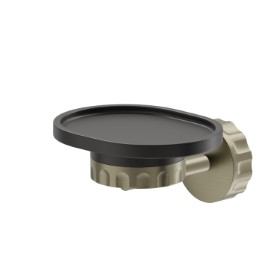 Porta sapone a muro. Resina Nera - finitura PVD Brushed Pale Gold