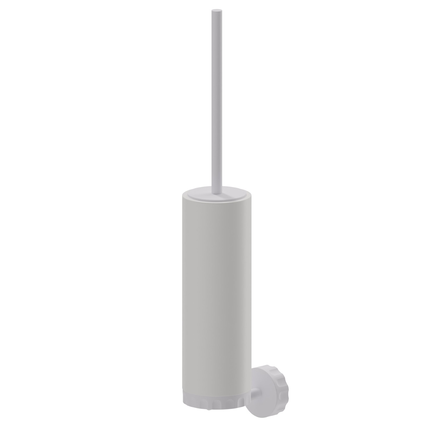 Porte-brosse de toilette murale avec brosse. Résine blanche - finition Matt White