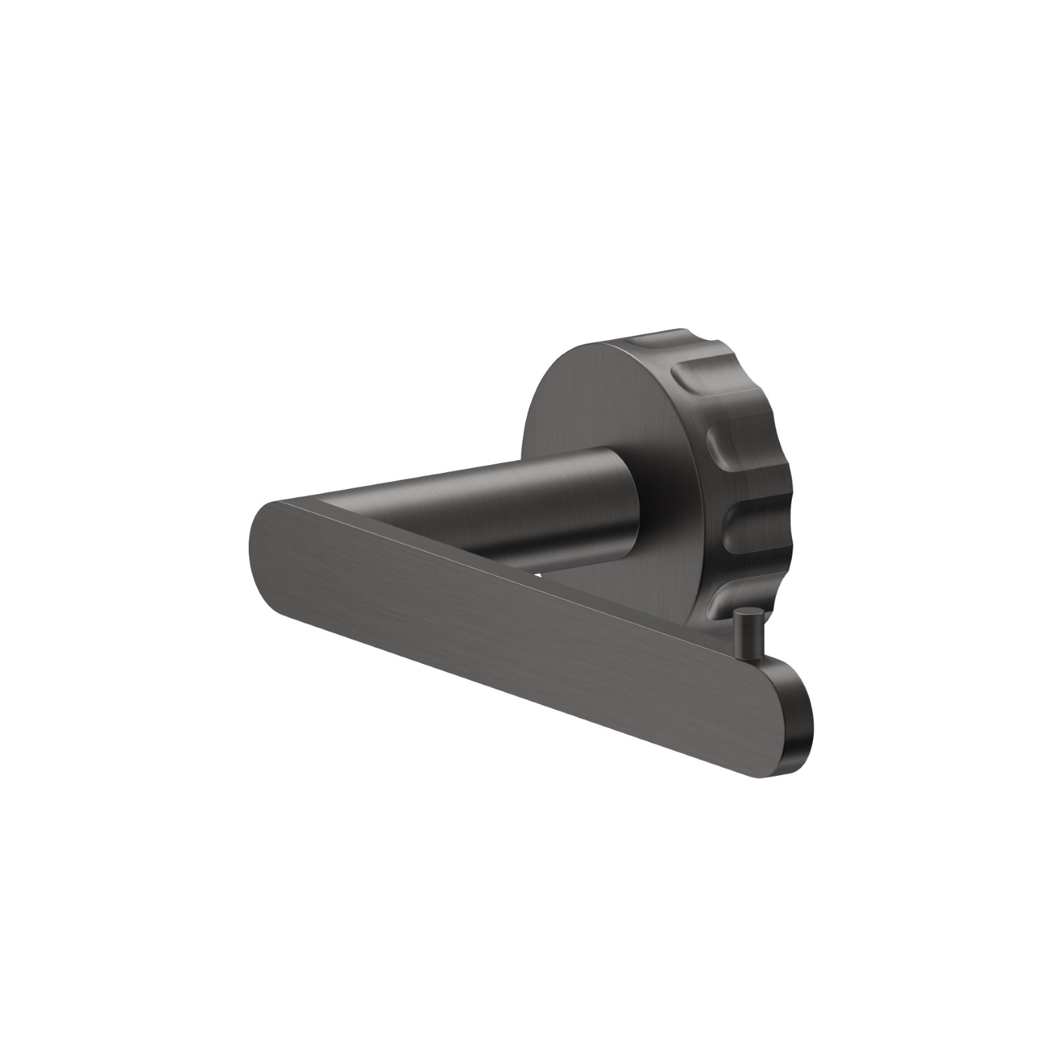Porta rotolo a muro versione destra - finitura PVD Brushed Gun Metal