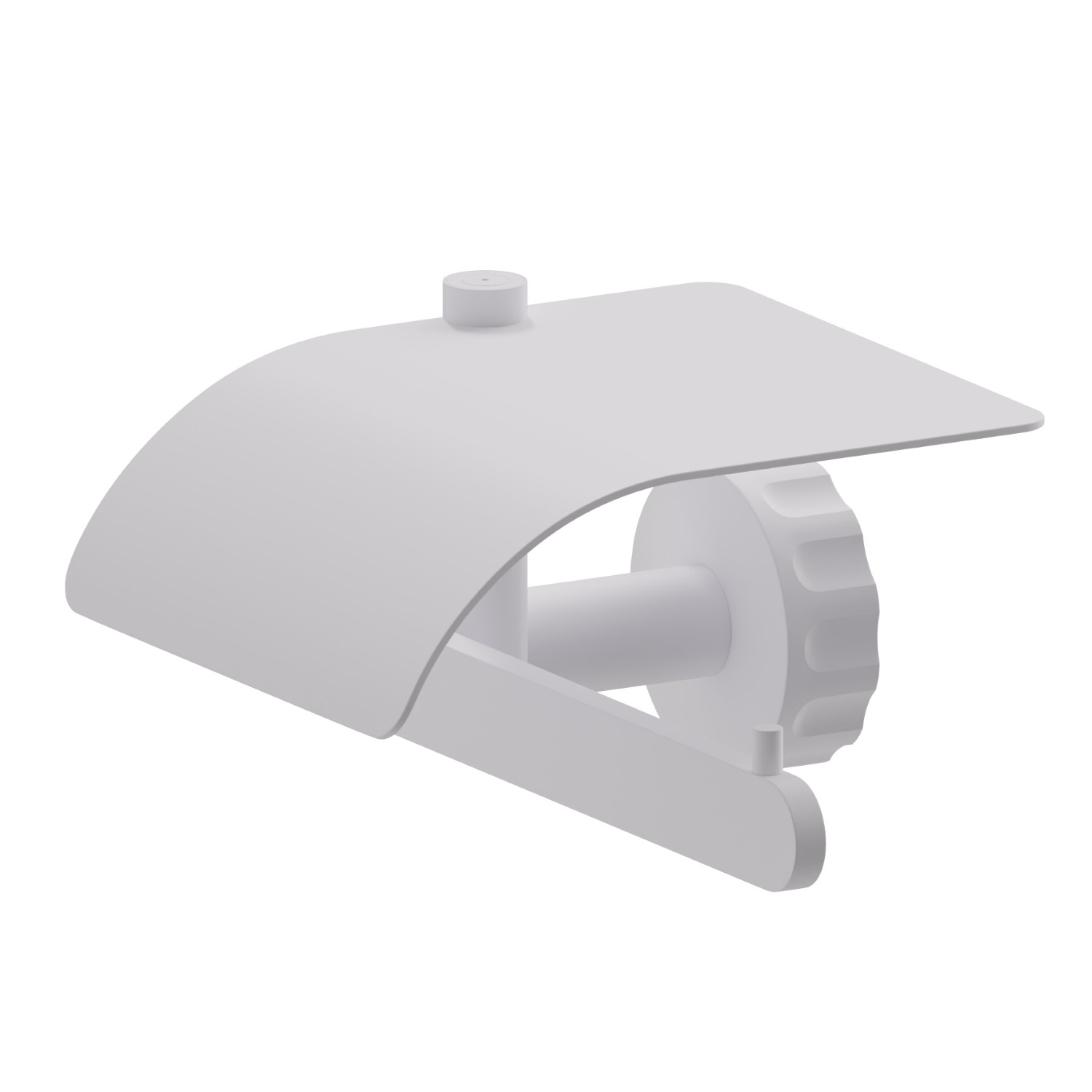 Right-side wall-mounted paper holder with cover - finish Matt White