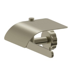 Porta rotolo a muro versione destra con coperchio - finitura PVD Brushed Pale Gold