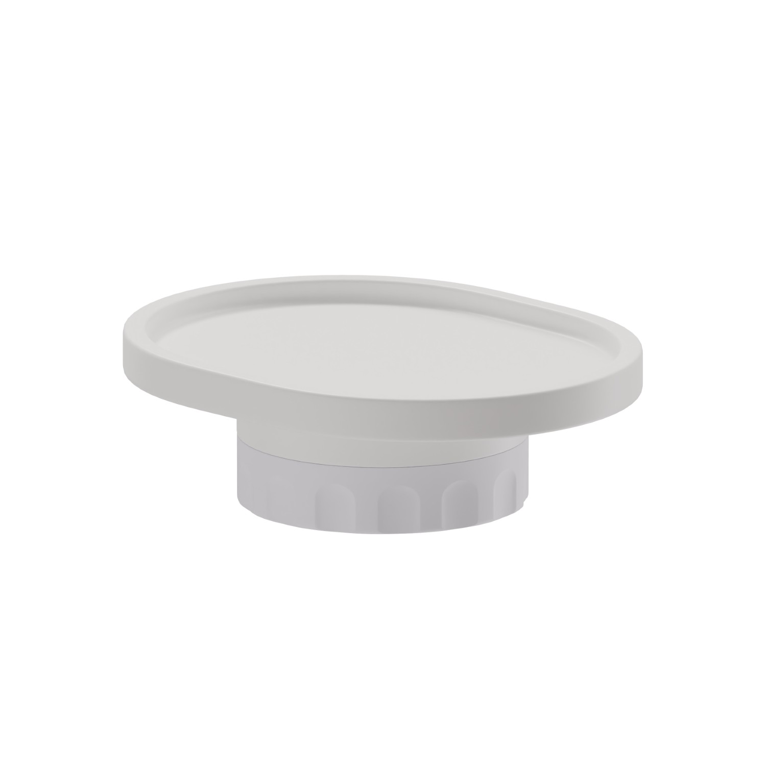 Freestanding soap dish. White resin - finish Matt White