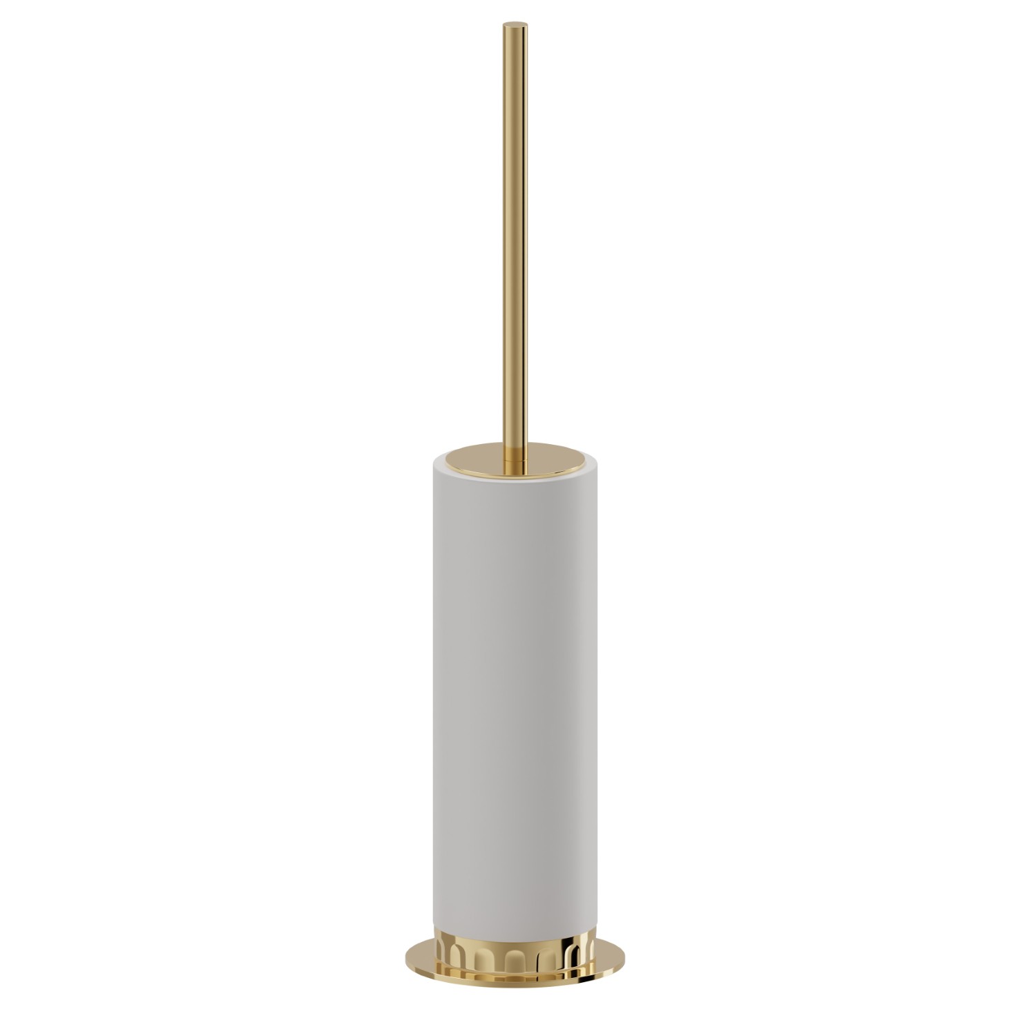 Distributeur de savon. Résine blanche - finition PVD Glossy Gold