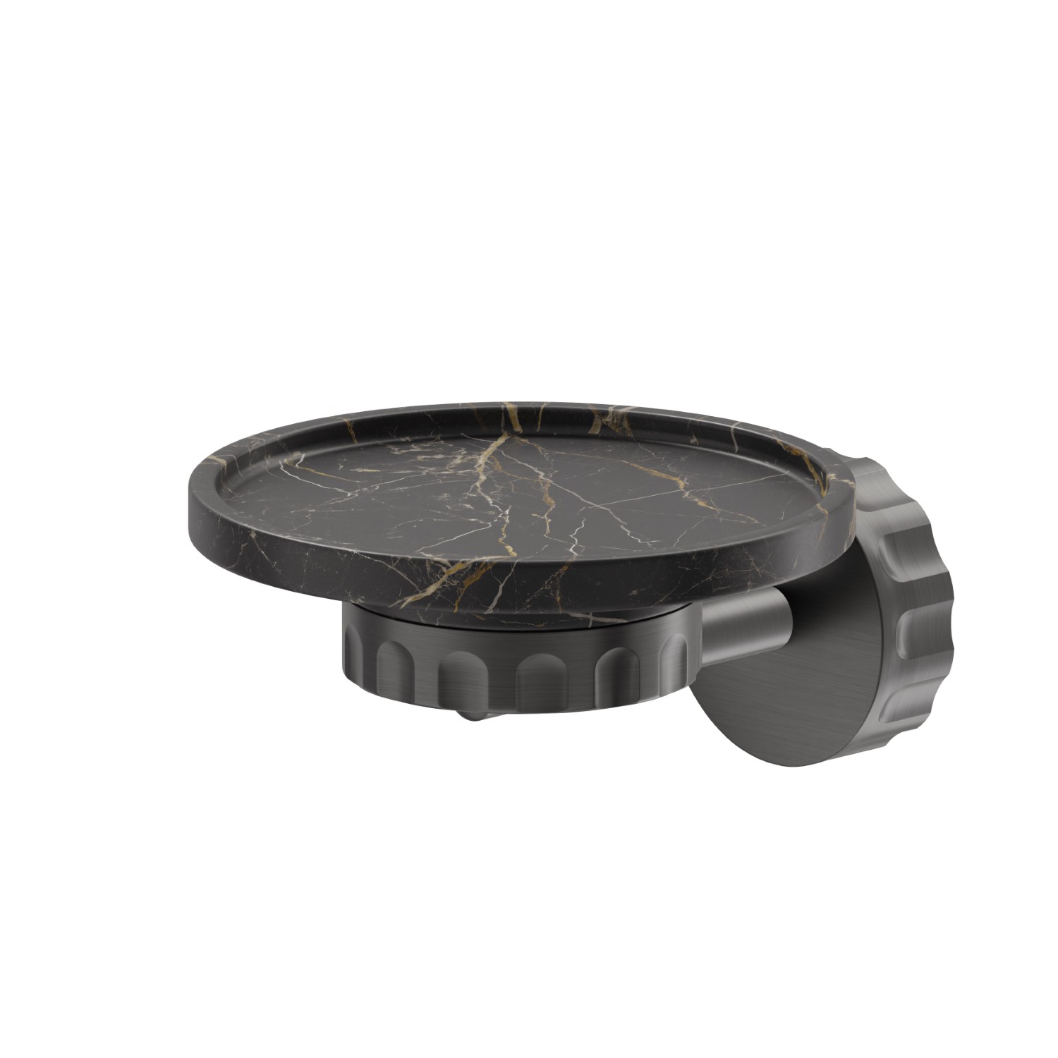 Porta sapone a muro. Marmo Saint Lauren - finitura PVD Brushed Gun Metal