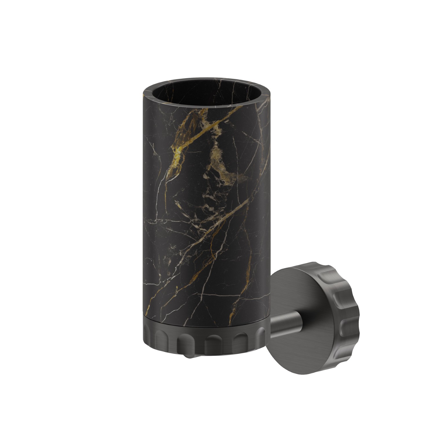 Porta bicchiere a muro. Marmo Saint Lauren - finitura PVD Brushed Gun Metal
