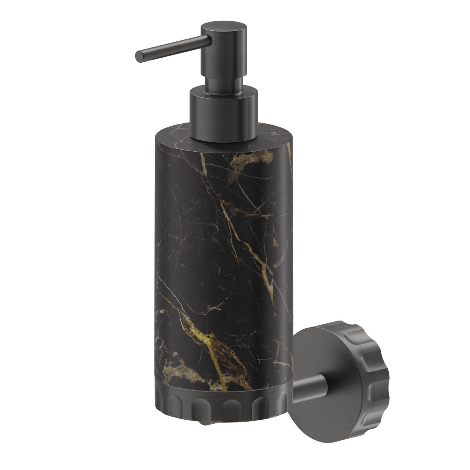 Dosa sapone a muro. Marmo Saint Lauren - finitura PVD Brushed Gun Metal