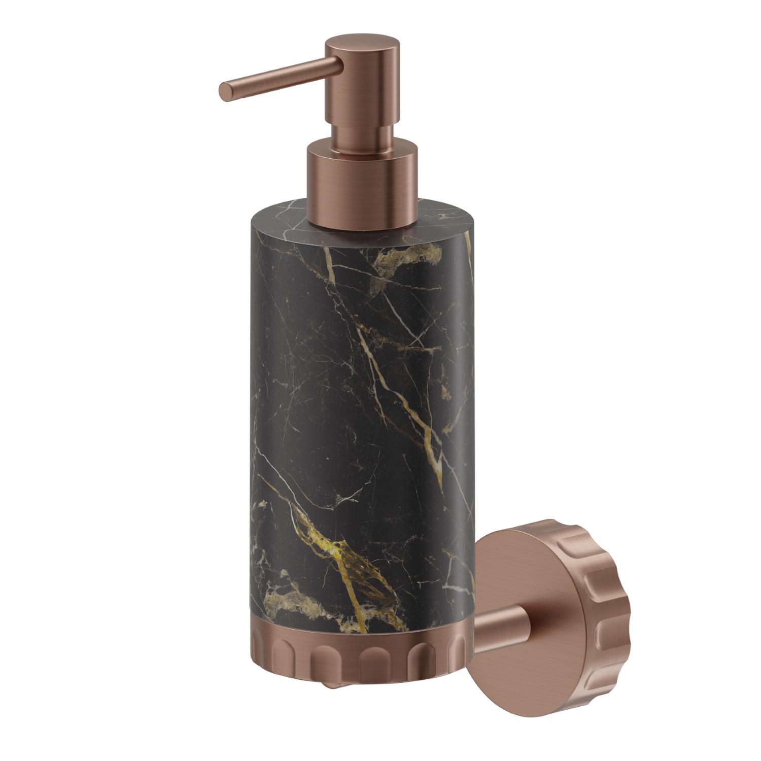 Dosa sapone a muro. Marmo Saint Lauren - finitura PVD Brushed Copper Bronze