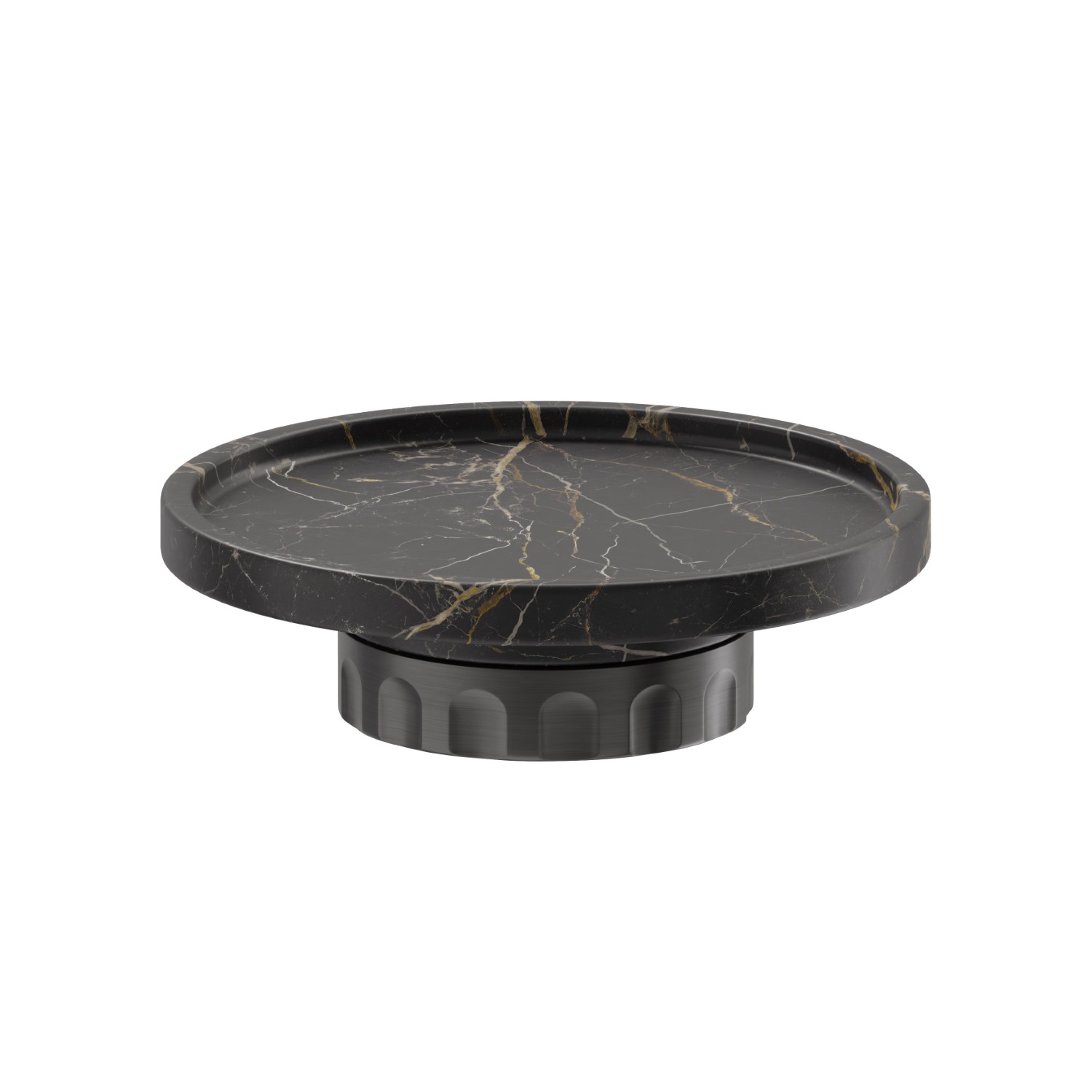 Porta sapone da appoggio. Marmo Saint Lauren - finitura PVD Brushed Gun Metal