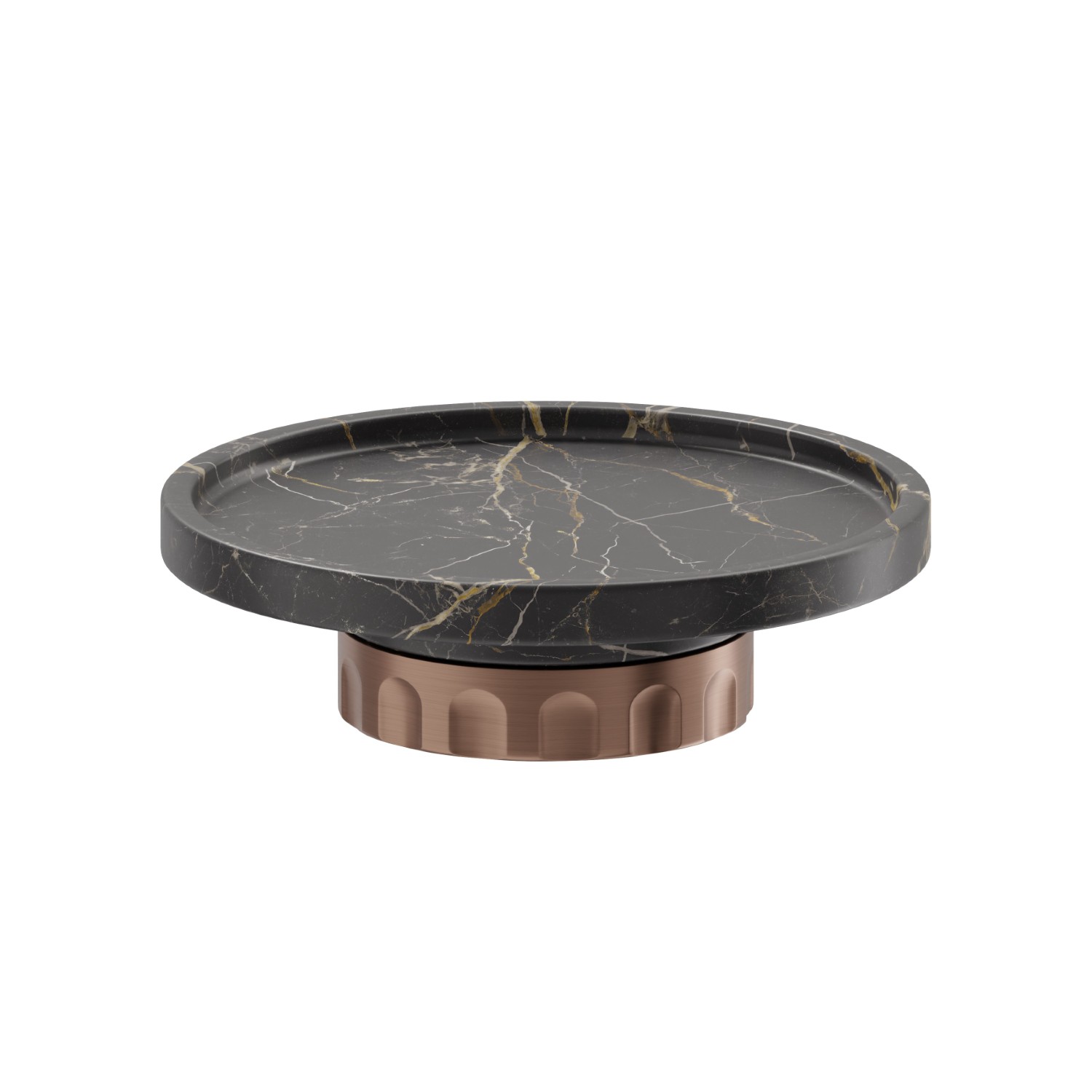 Porta sapone da appoggio. Marmo Saint Lauren - finitura PVD Brushed Copper Bronze