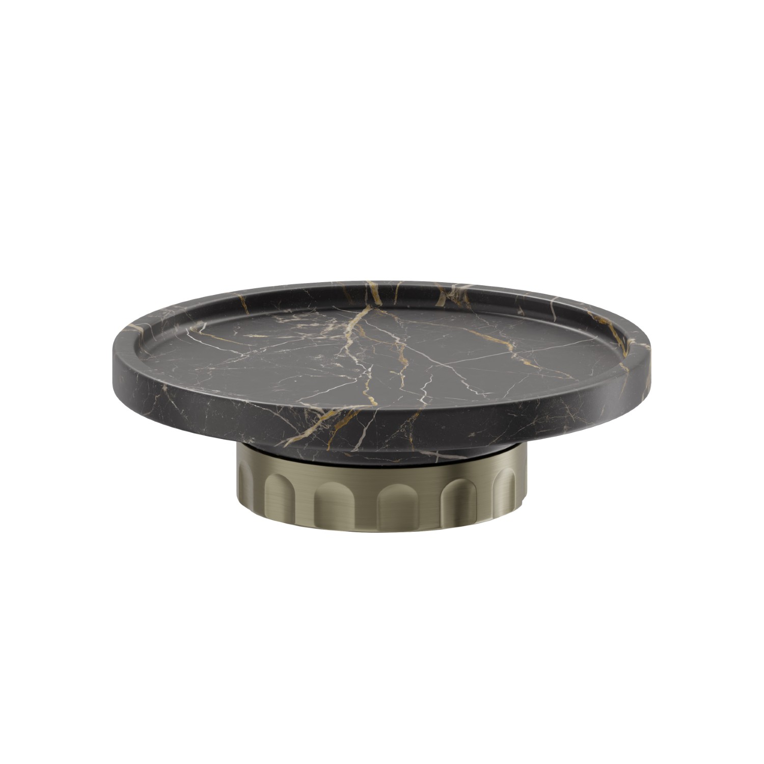 Porta sapone da appoggio. Marmo Saint Lauren - finitura PVD Brushed Pale Gold