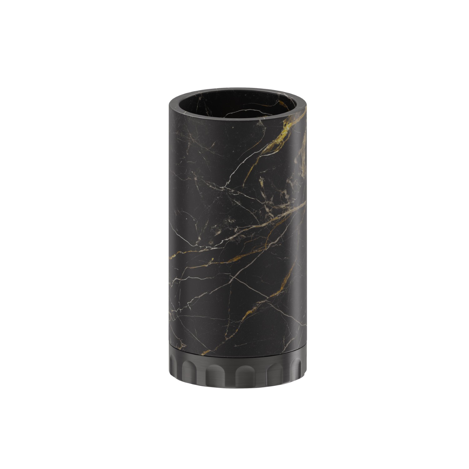Bicchiere da appoggio. Marmo Saint Lauren - finitura PVD Brushed Gun Metal