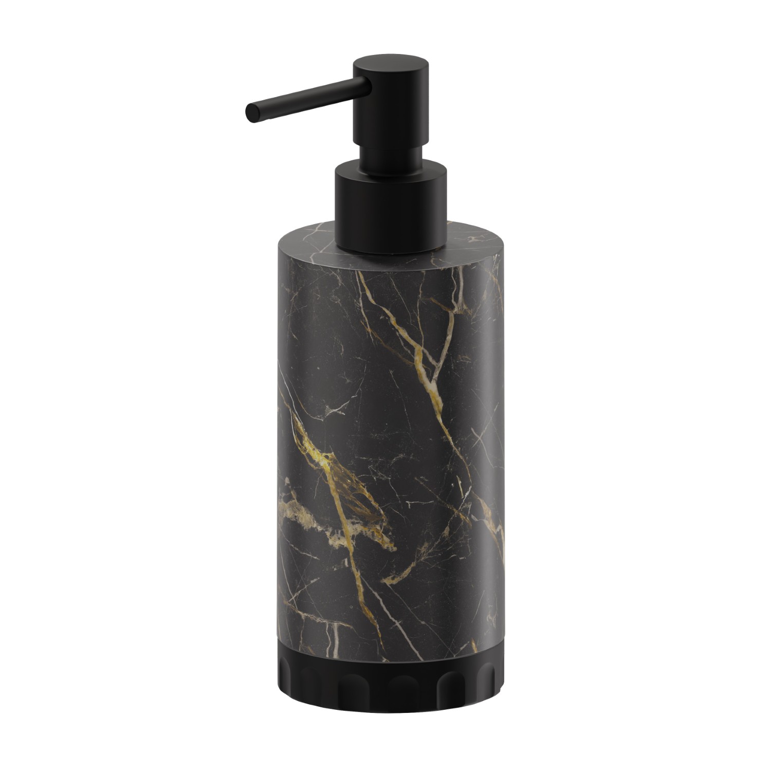 Distributeur de savon. Marbre noir - finition Matt Black