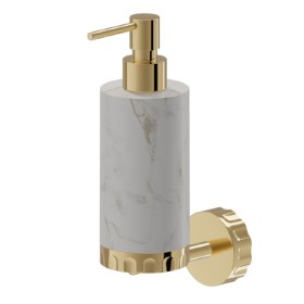 Dosa sapone a muro. Marmo Calacatta - finitura PVD Glossy Gold