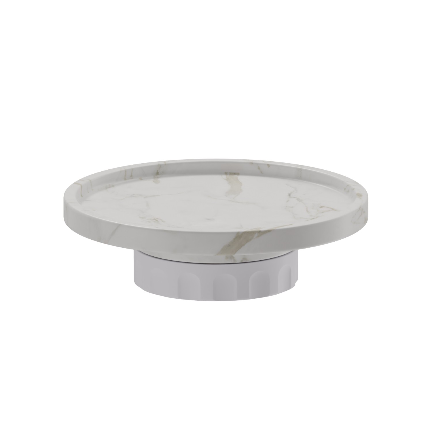 Freestanding soap dish. White marble - finish Matt White