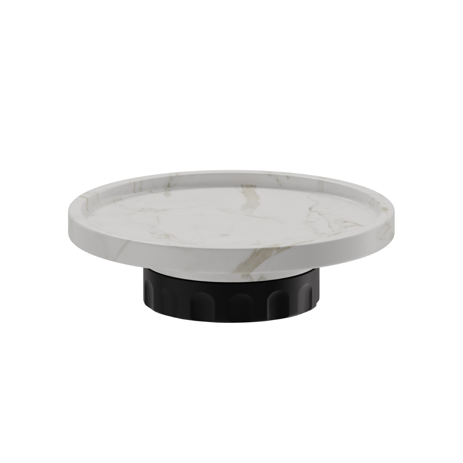 Porte-savon. Marbre blanc - finition Matt Black