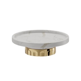 Porta sapone da appoggio. Marmo Calacatta - finitura PVD Glossy Gold