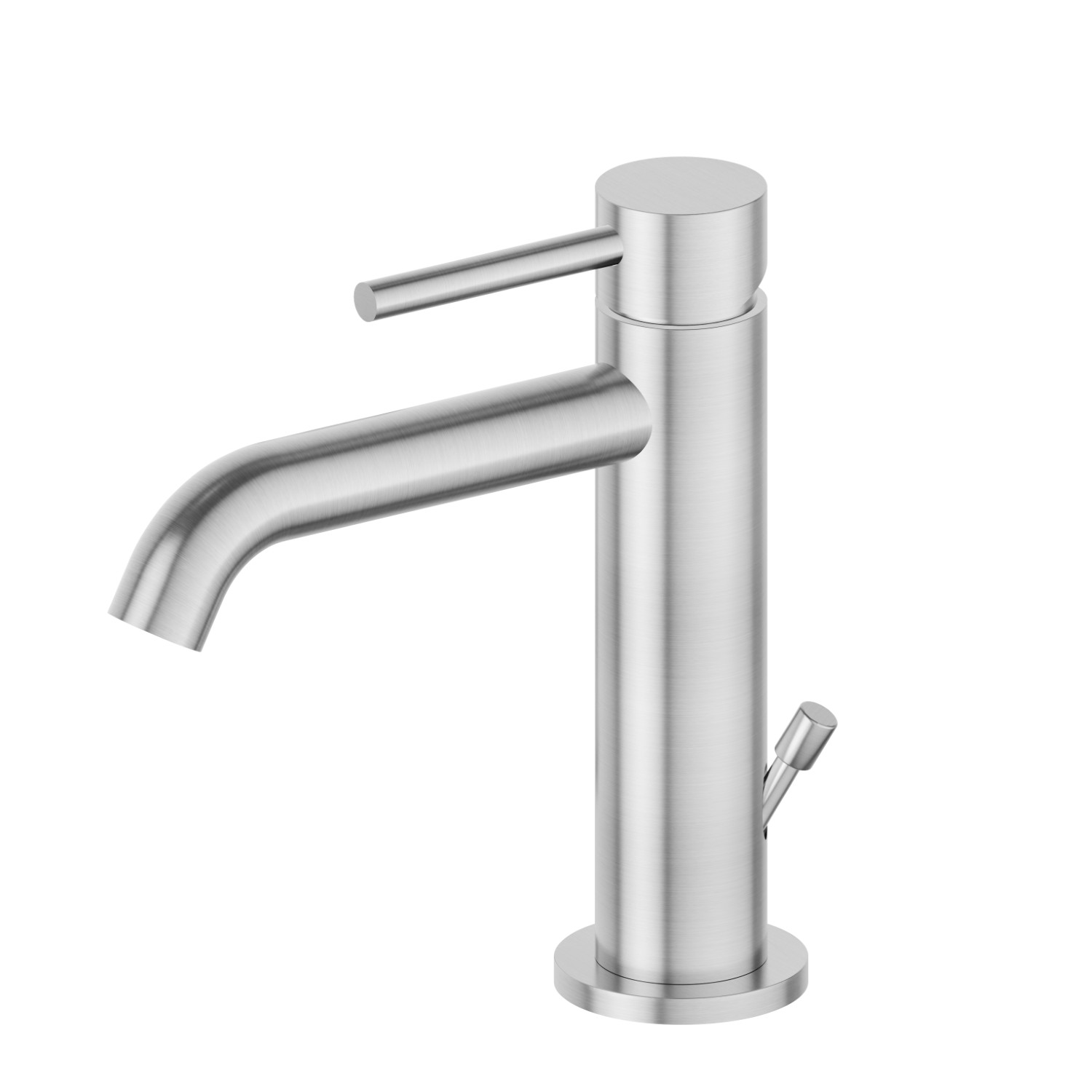 Single lever basin mixer - finish PVD Brushed steel