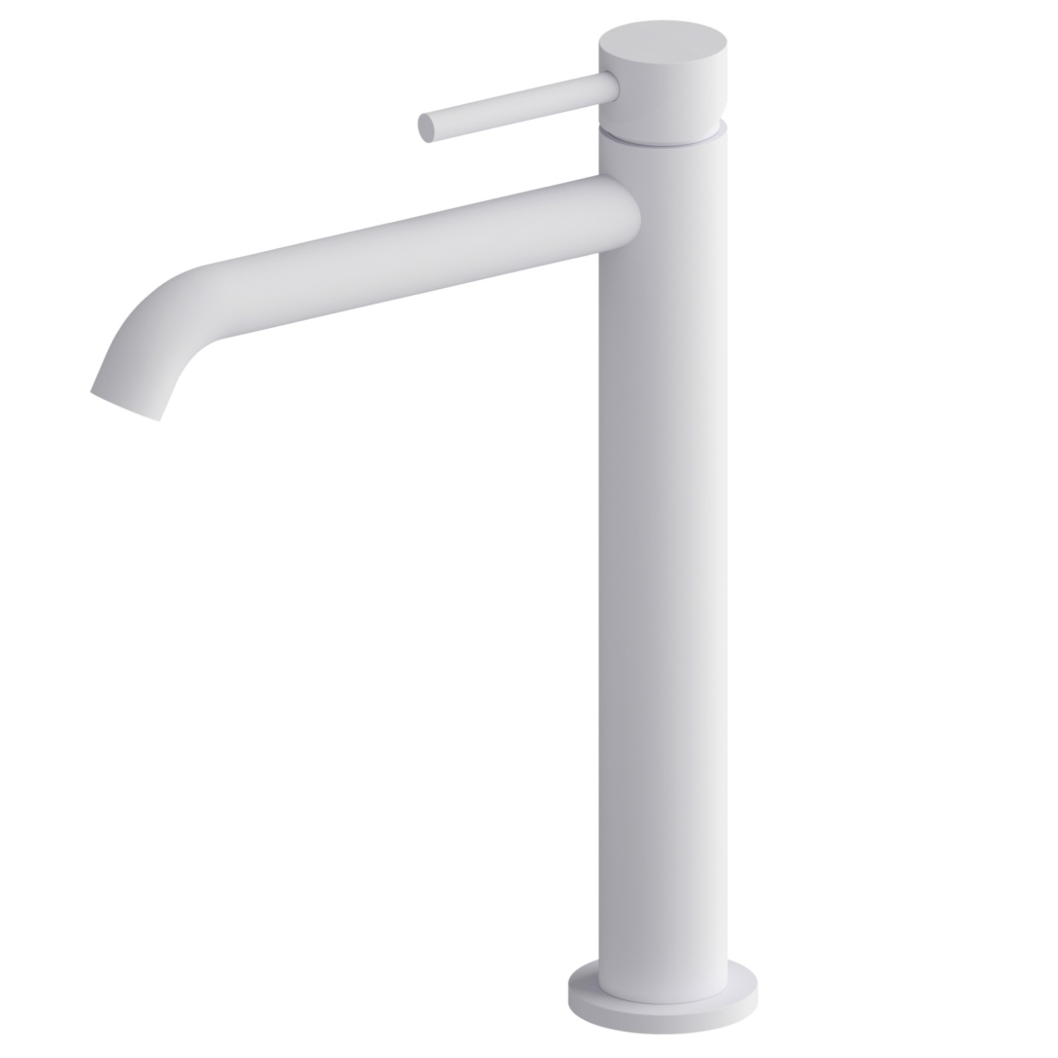 Single lever basin mixer, medium version, for above counter basin - finish Matt White
