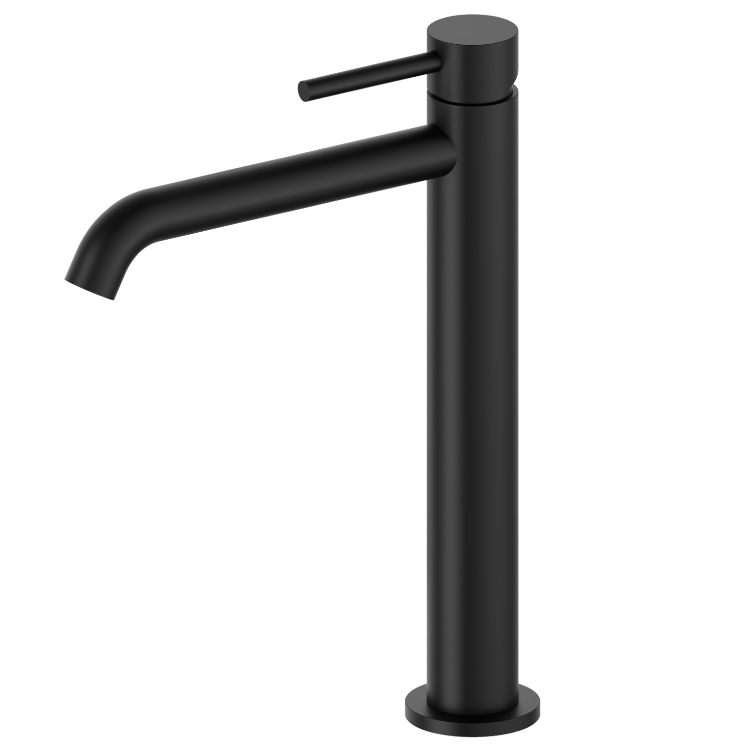 Single lever basin mixer, medium version, for above counter basin - finish Matt Black