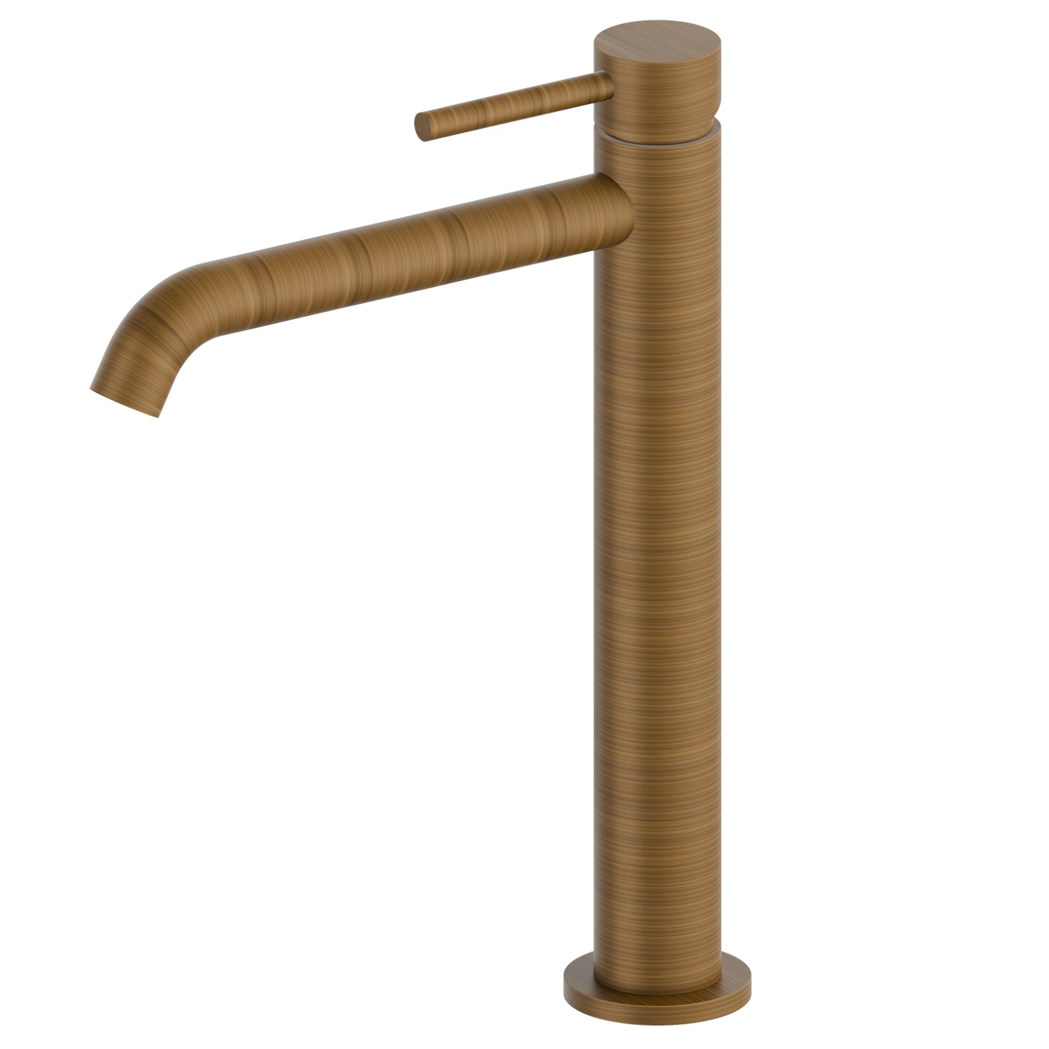 Single lever basin mixer, medium version, for above counter basin - finish Groove Bronze