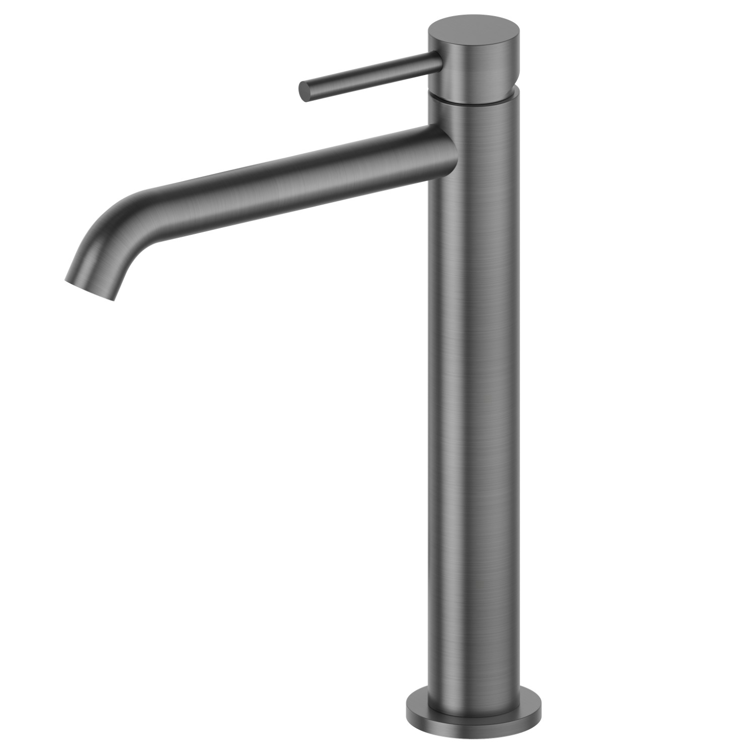 Single lever basin mixer, medium version, for above counter basin - finish PVD Brushed Gun Metal