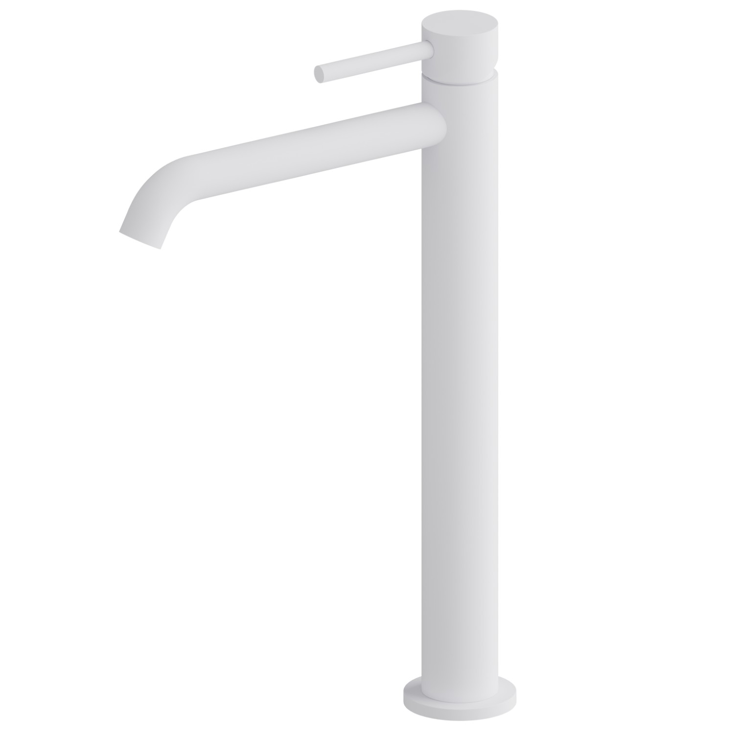 Single lever basin mixer, high version, for above counter basin - finish Matt White