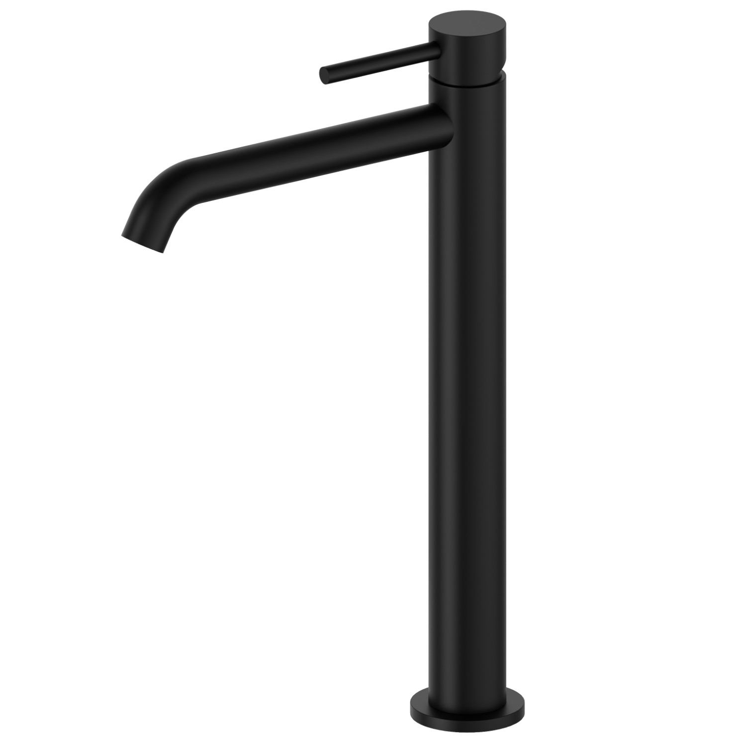 Single lever basin mixer, high version, for above counter basin - finish Matt Black