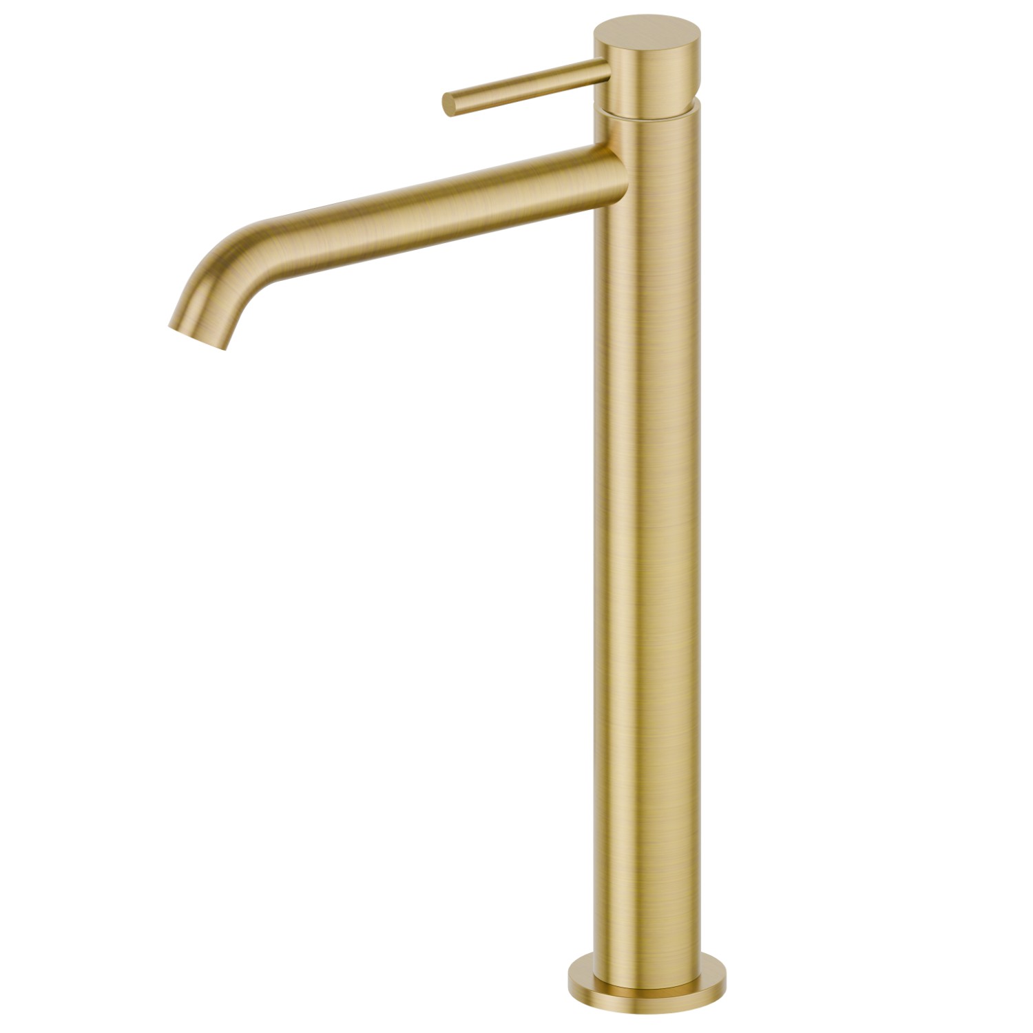 Mitigeur lavabo pour vasque à poser. Version haute - finition PVD Brushed Gold