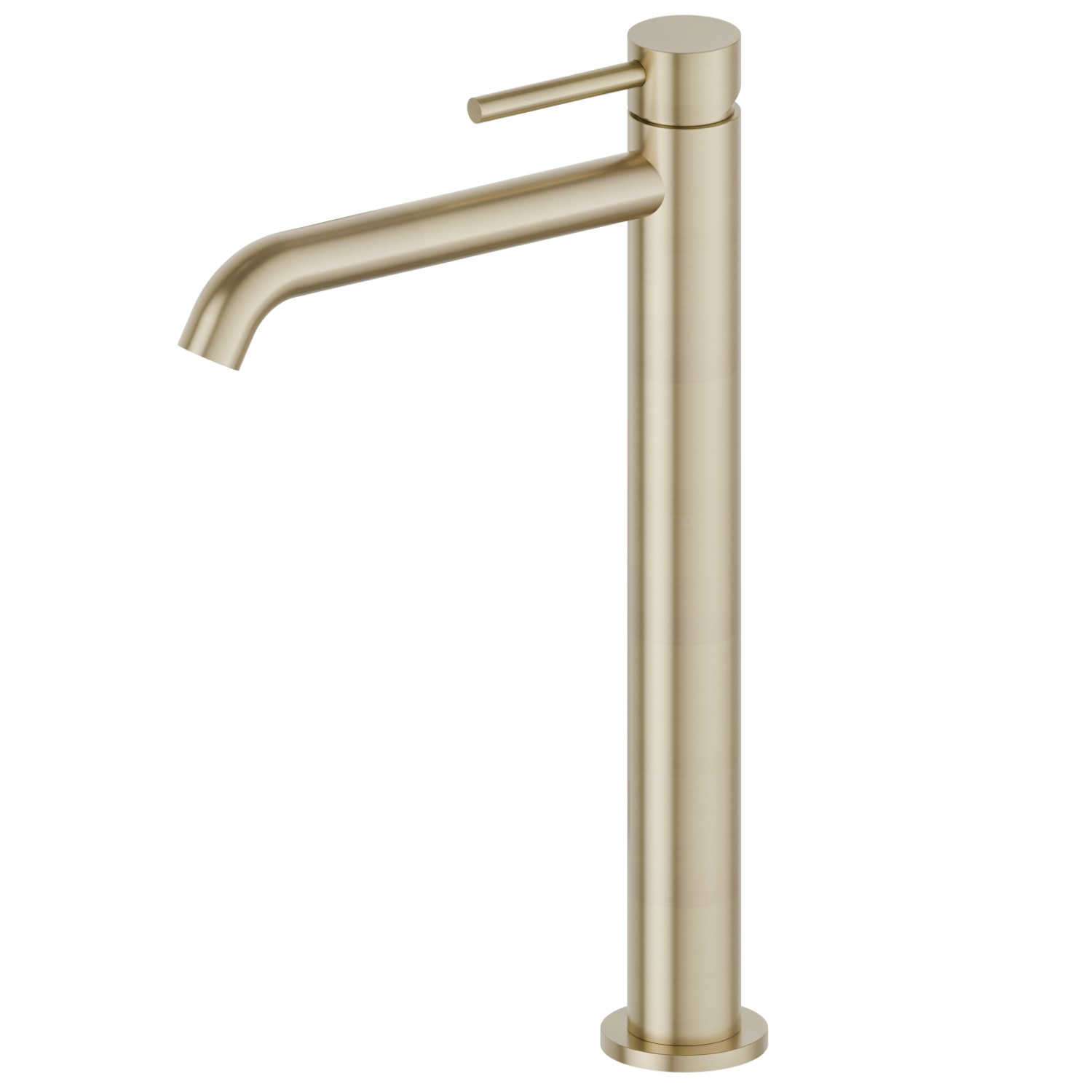 Single lever basin mixer, high version, for above counter basin - finish PVD Brushed Pale Gold