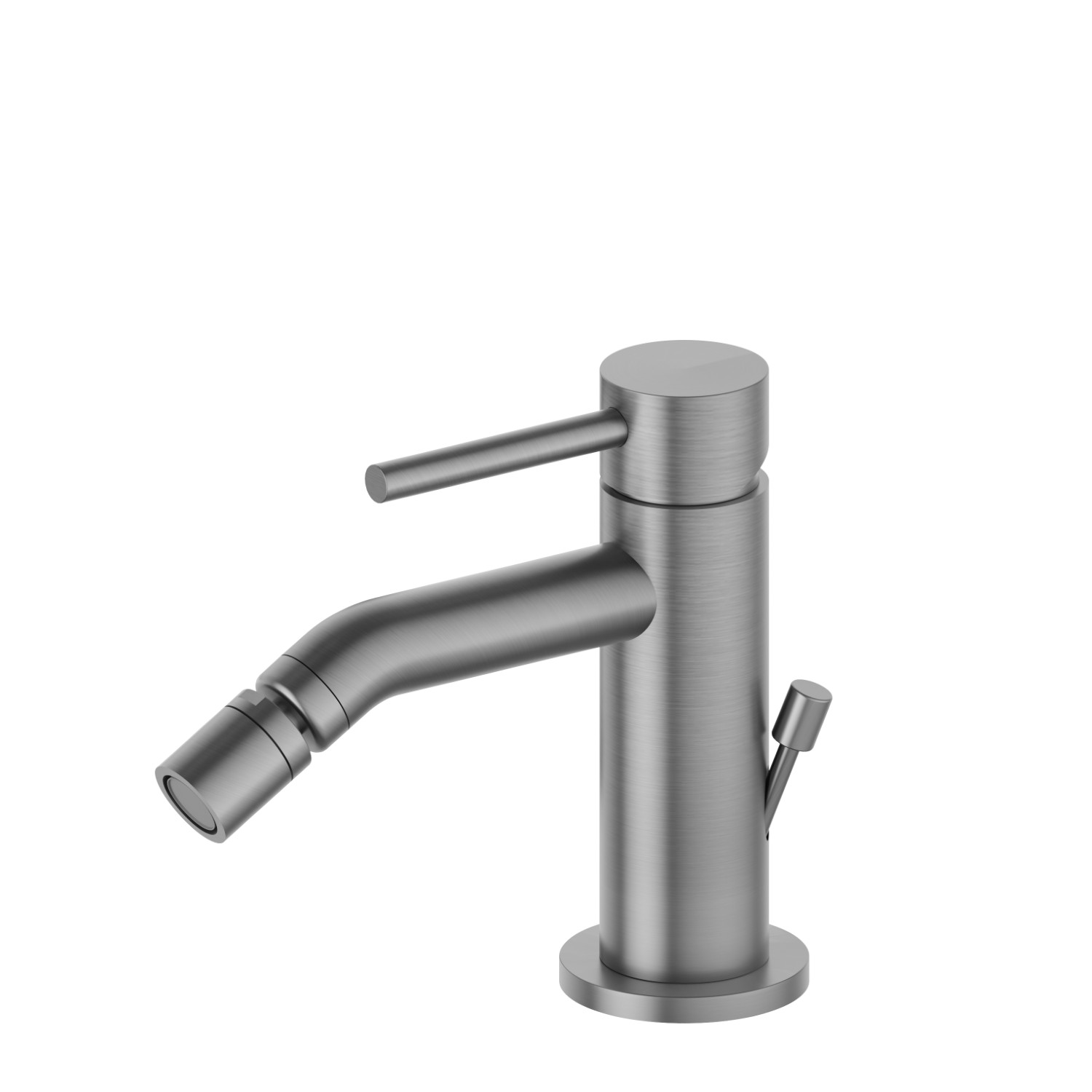 Single lever bidet mixer - finish PVD Brushed Gun Metal