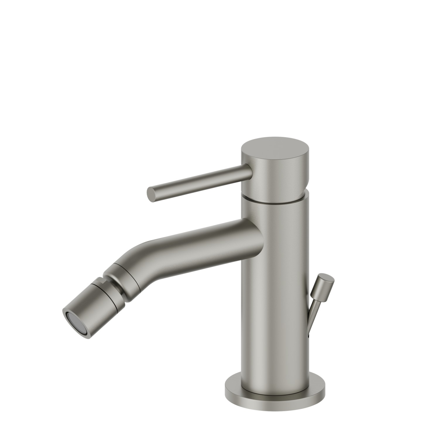 Single lever bidet mixer - finish Titanium Satin